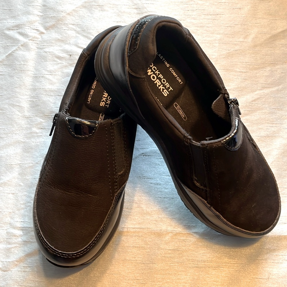 ROCKPORT TRUSTRIDE WORK STEEL TOE SHOES SIZE 8